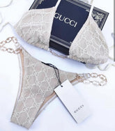 BEIGE CHAIN BIKINI